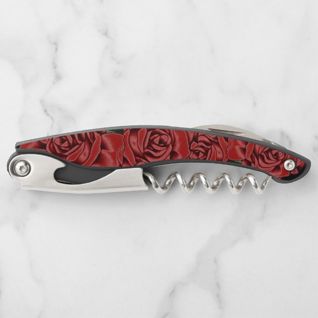 Red Rose Elegance Corkscrew (Front)