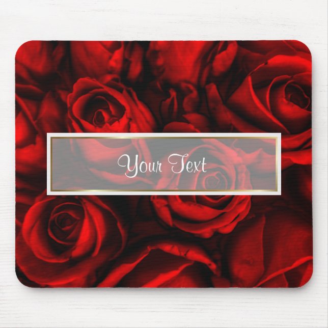 Red Rose Elegance Mouse Mat (Front)