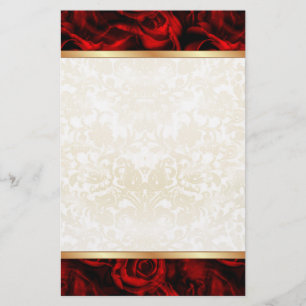 Red Rose Elegance Stationery
