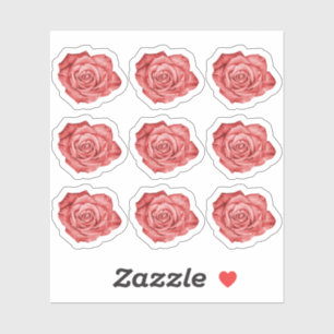 Red Rose Elegant Floral Planner / Scrapbook Sheet