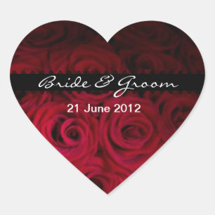 Red rose Envelope and favour Stickers