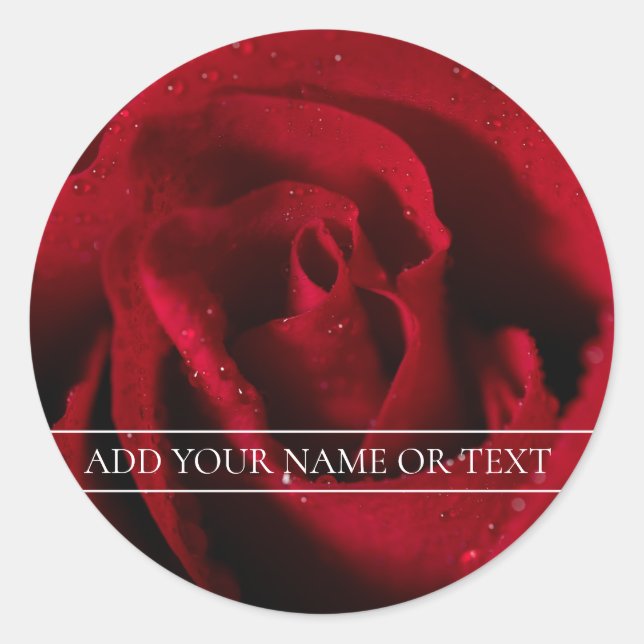 "RED ROSE" ENVELOPE SEAL STICKER (Front)