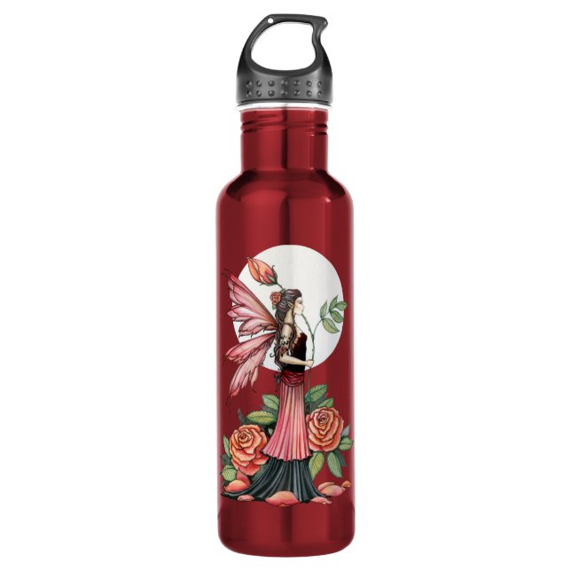 Red Rose Fairy Rose of Fire 710 Ml Water Bottle (Front)