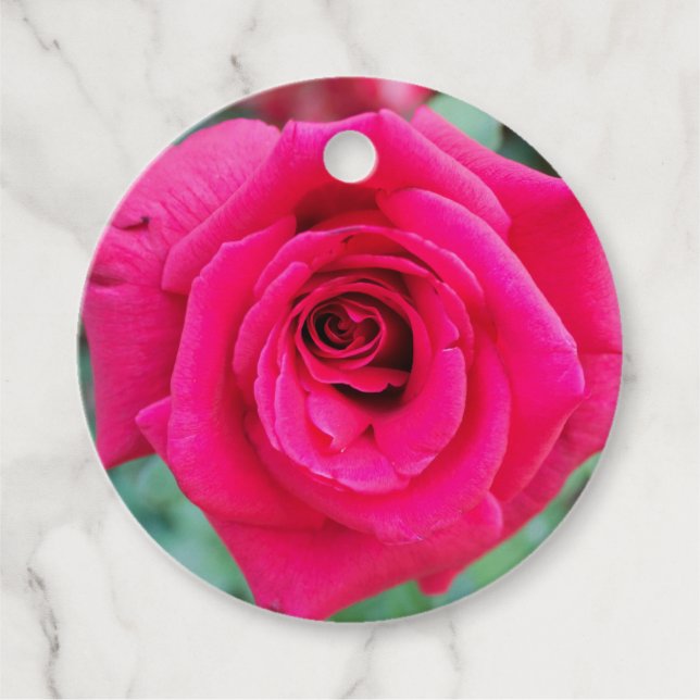 Red Rose Favour Tags (Front)