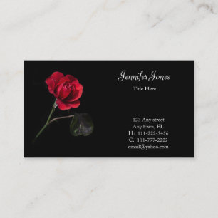 Red Rose Floral Business Card