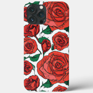 Red Rose Floral Design #1 iPhone 13 Pro Max Case