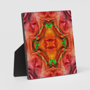 Red Rose Floral Nature Add Your Photo  Plaque