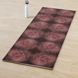 Red Rose Flower Abstract Nature Vintage Yoga Mat
