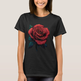 Red Rose Flower Botanist Garden Flower Red Rose T-Shirt