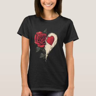 Red Rose Flower Botanist Garden Gardening Flower R T-Shirt