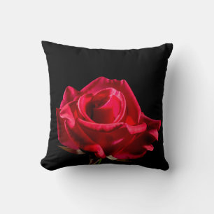 Red Rose Flower Floral Bloom Pillow