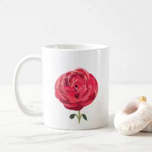 Red Rose Flower Floral Red Rose Coffee Mug