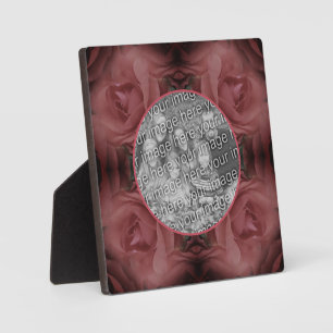 Red Rose Flower Nature Add Your Photo  Plaque