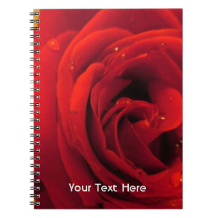 red rose flower notebook