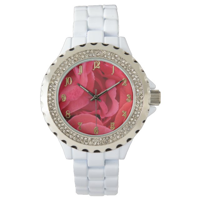 Red rose flower watch (Front)
