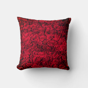 Red Rose Flowers Cushion