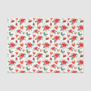 Red Rose Flowers(Design 23 Red Series) Tissue Paper