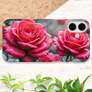 Red Rose Flowers Elegant Floral iPhone 16 Plus Case