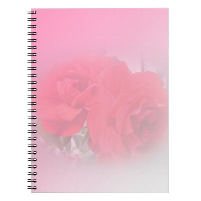 red rose flowers notebook (Front)