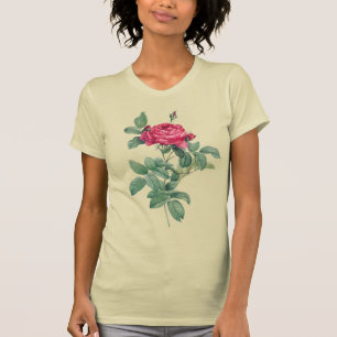 Red Rose Flowers with Green Leaves T-Shirt