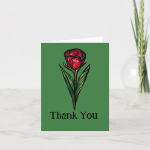 Red Rose Gardener Card