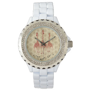 Red Rose Giraffes Watch