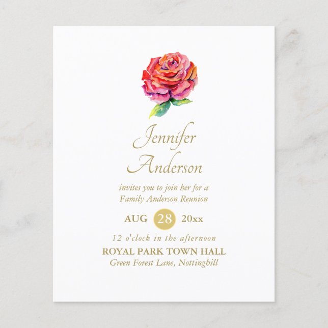 Red Rose Gold FAMILY REUNION Class Friends (Front)