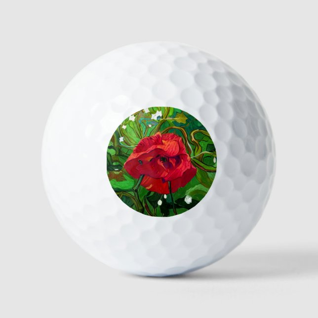 RED ROSE  GOLF BALLS (Front)