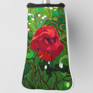 RED ROSE  GOLF HEAD COVER