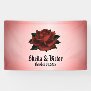 Red Rose Gothic Wedding Personal Banner