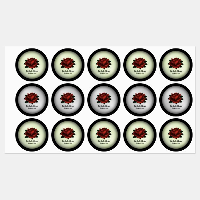 Red Rose Gothic Wedding  Personalised   (Sheet)