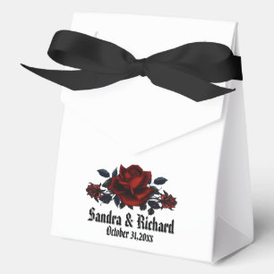 Red Rose Gothic Wedding White Personal Favour Box
