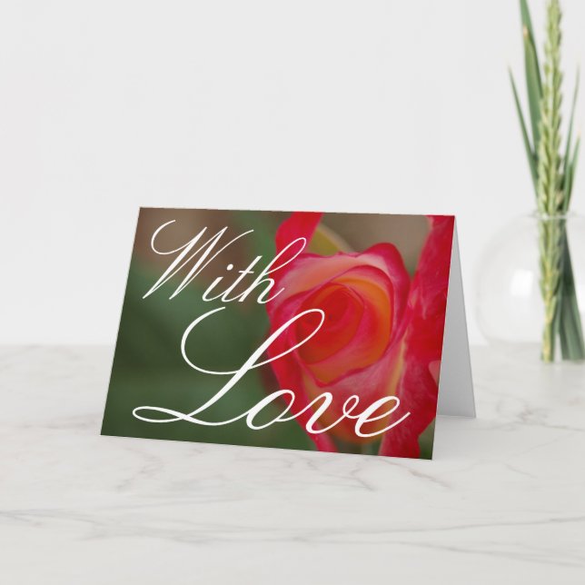 Red Rose Greeting Card (Front)