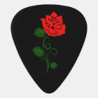 Red Rose Guitar Pick