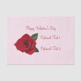 Red Rose Happy Valentine's Day Gift Tissue Paper