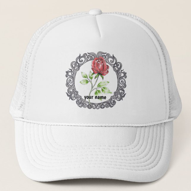 Red rose  hat (Front)
