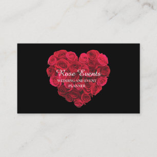 Red Rose Heart Business Card