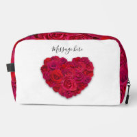 Red Rose Heart Romantic Floral Custom Text