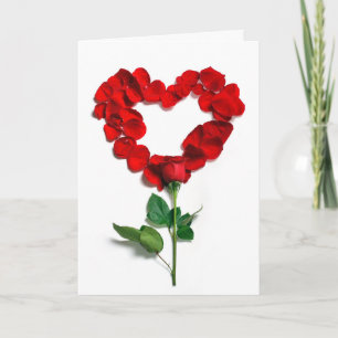 Red Rose Heart Special Occasion Card
