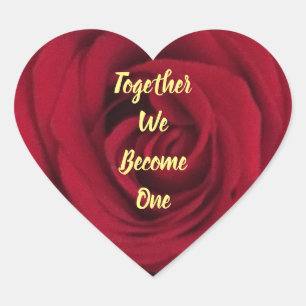 Red Rose Heart Sticker