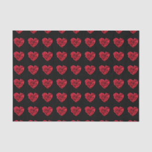 Red Rose Heart Tissue Paper