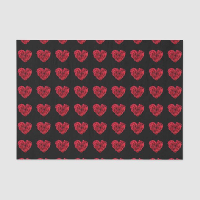 Red Rose Heart Tissue Paper (Front)
