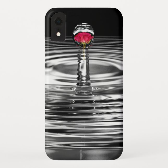 red rose in water droplet Case-Mate iPhone case (Back)
