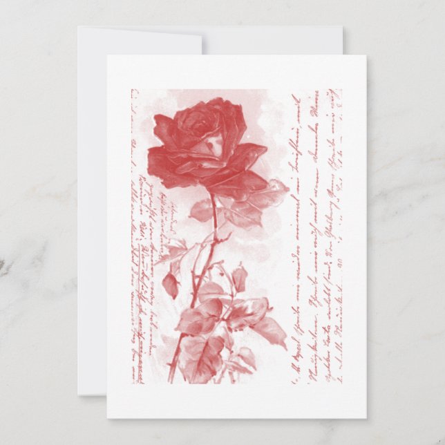 Red Rose Invitation (Front)