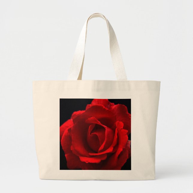 Red Rose jtcn Large Tote Bag (Front)