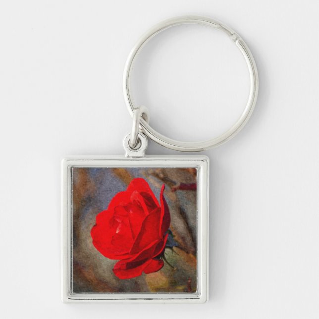 Red Rose Key Ring (Front)