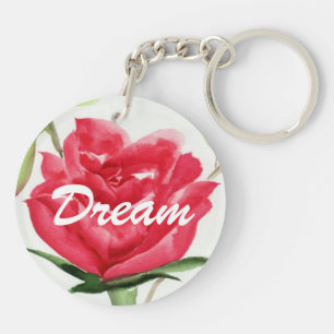 Red Rose Key Ring