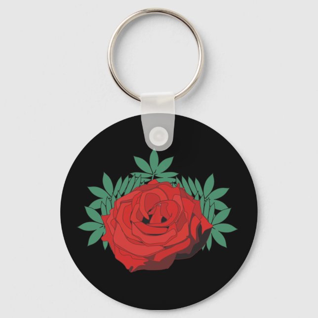 Red Rose Keychain (Front)