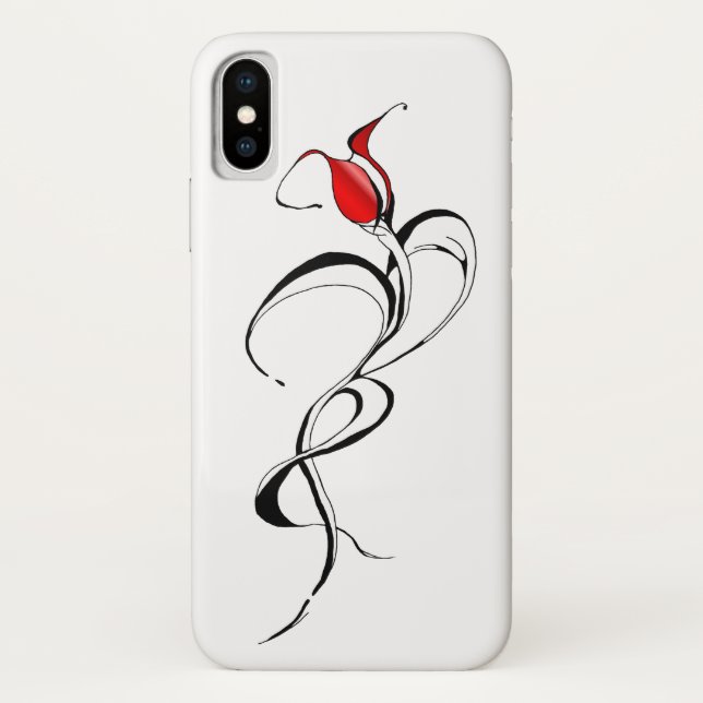 Red Rose Lady Tribal Tattoo Design Case-Mate iPhone Case (Back)
