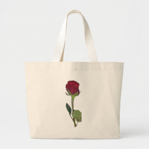 Red Rose Large Tote Bag